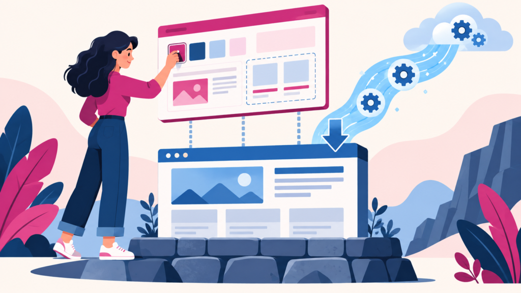 Developer customizing a child theme above a stable parent theme foundation